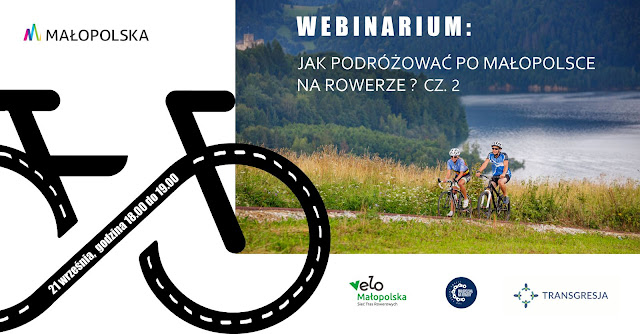 Plakat. Webinaria rowerowe - wrzesień 2022 - dostępne dla osób g/Głuchych i niewidomych