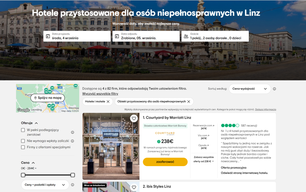 zrzut ekranu aplikacji Tripadvisor 